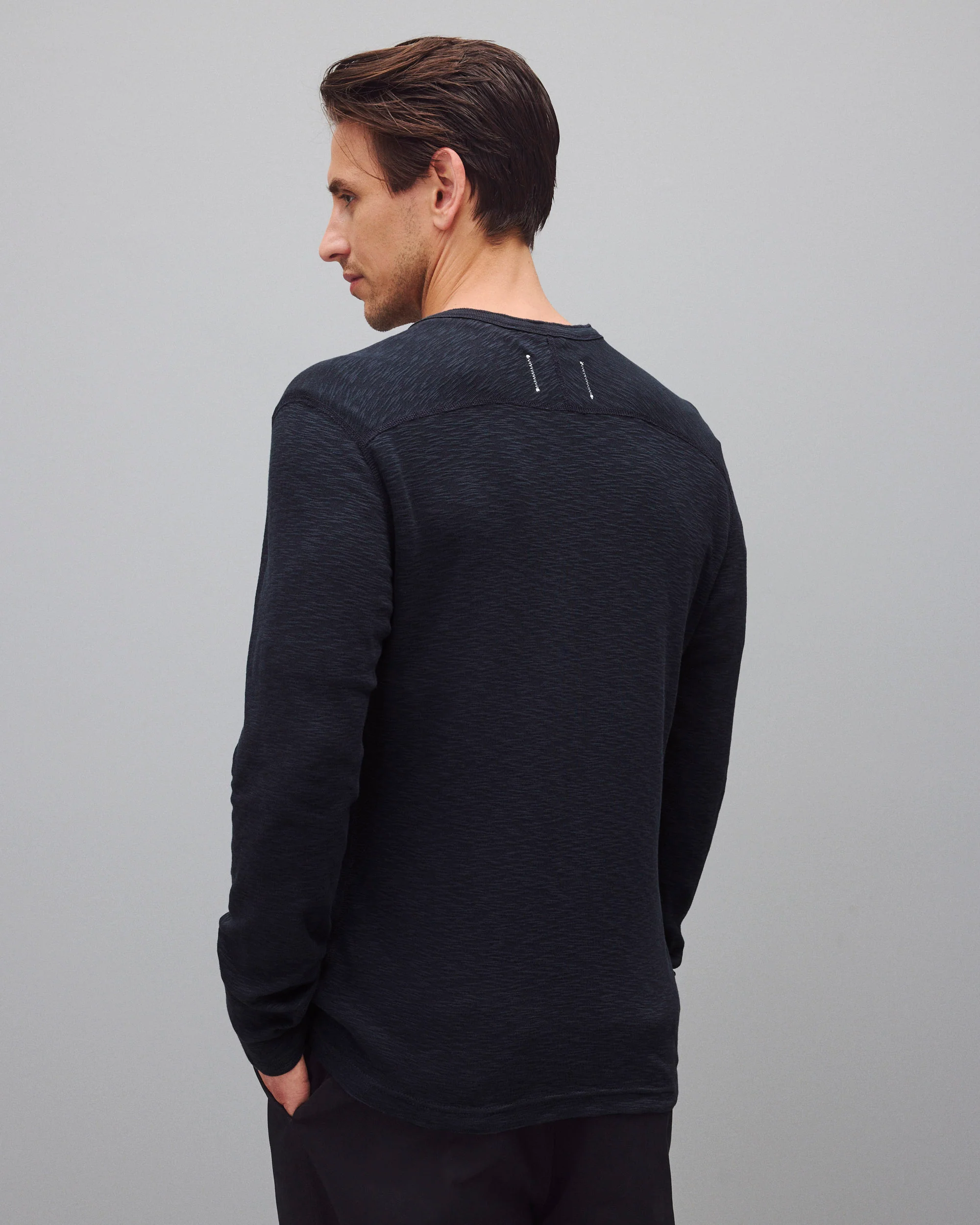 1X1 Slub Slim Henley - Image 5