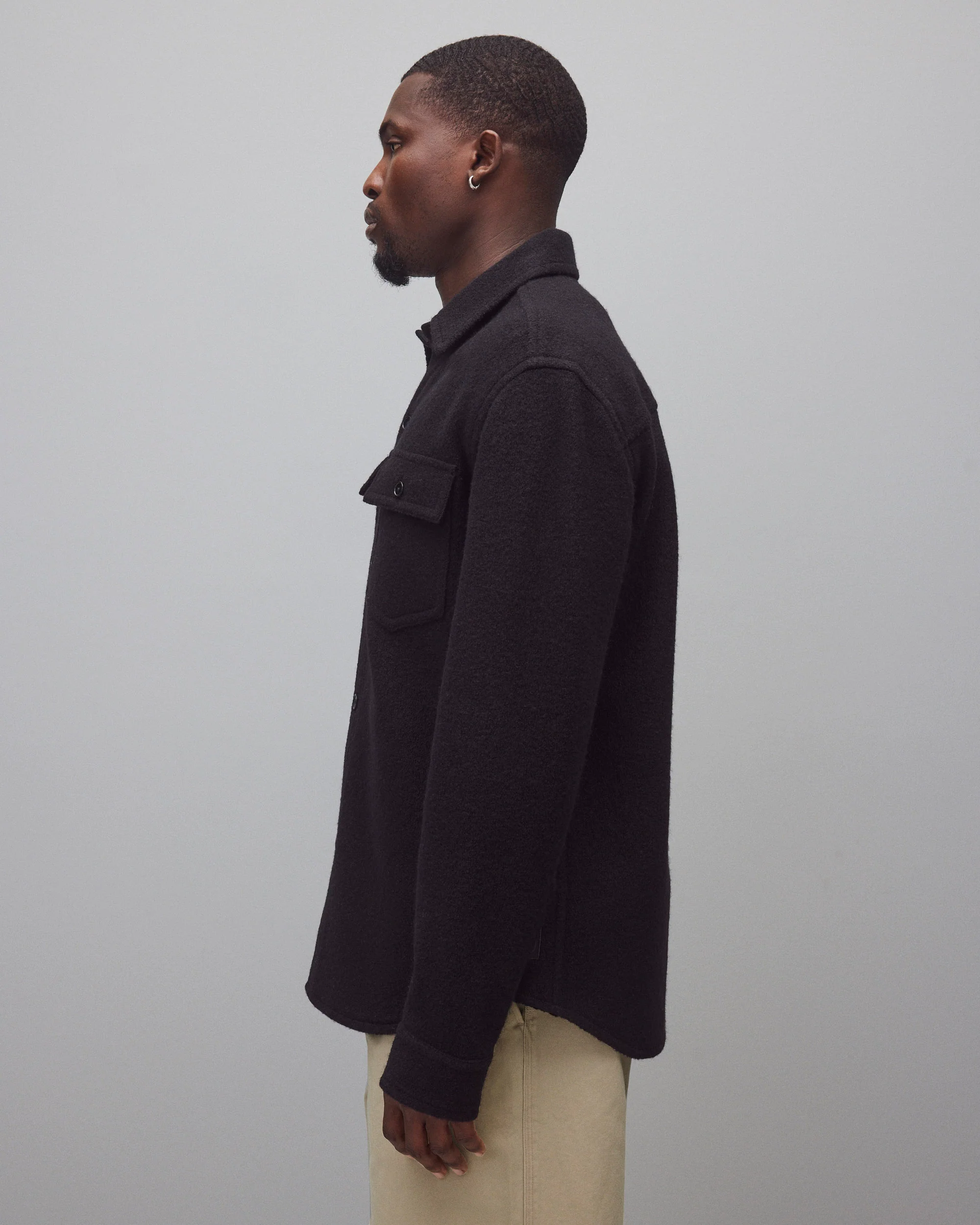 Boiled Wool Warden Overshirt - Image 4