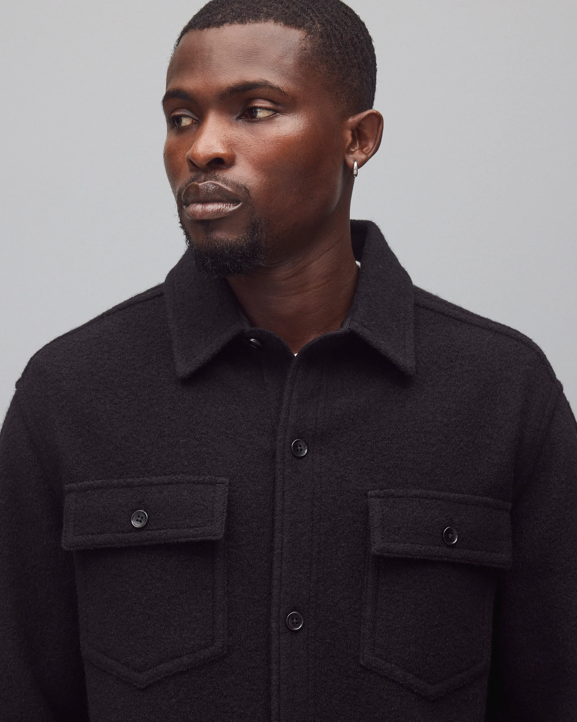Boiled Wool Warden Overshirt - Image 6