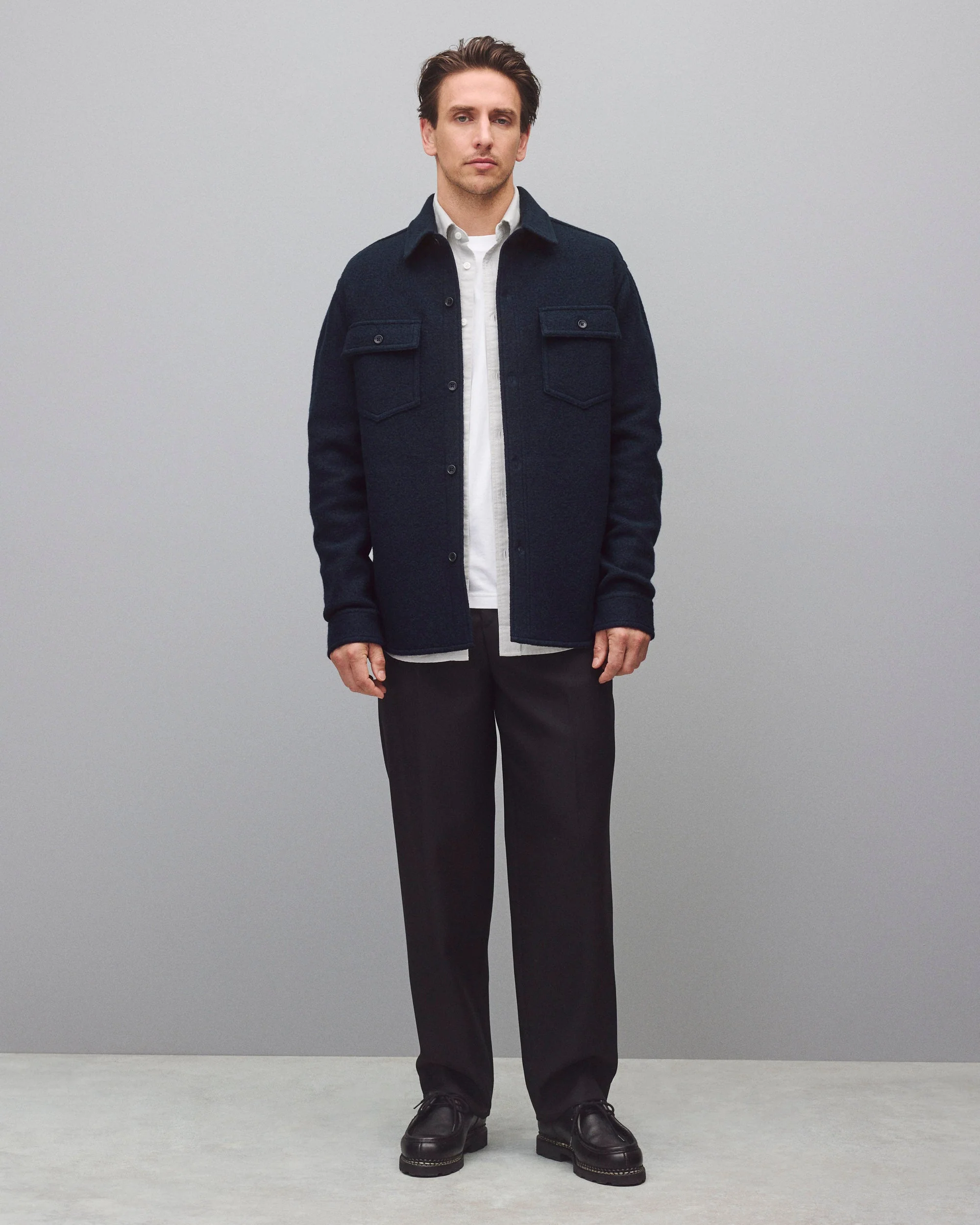 Boiled Wool Warden Overshirt - Image 3