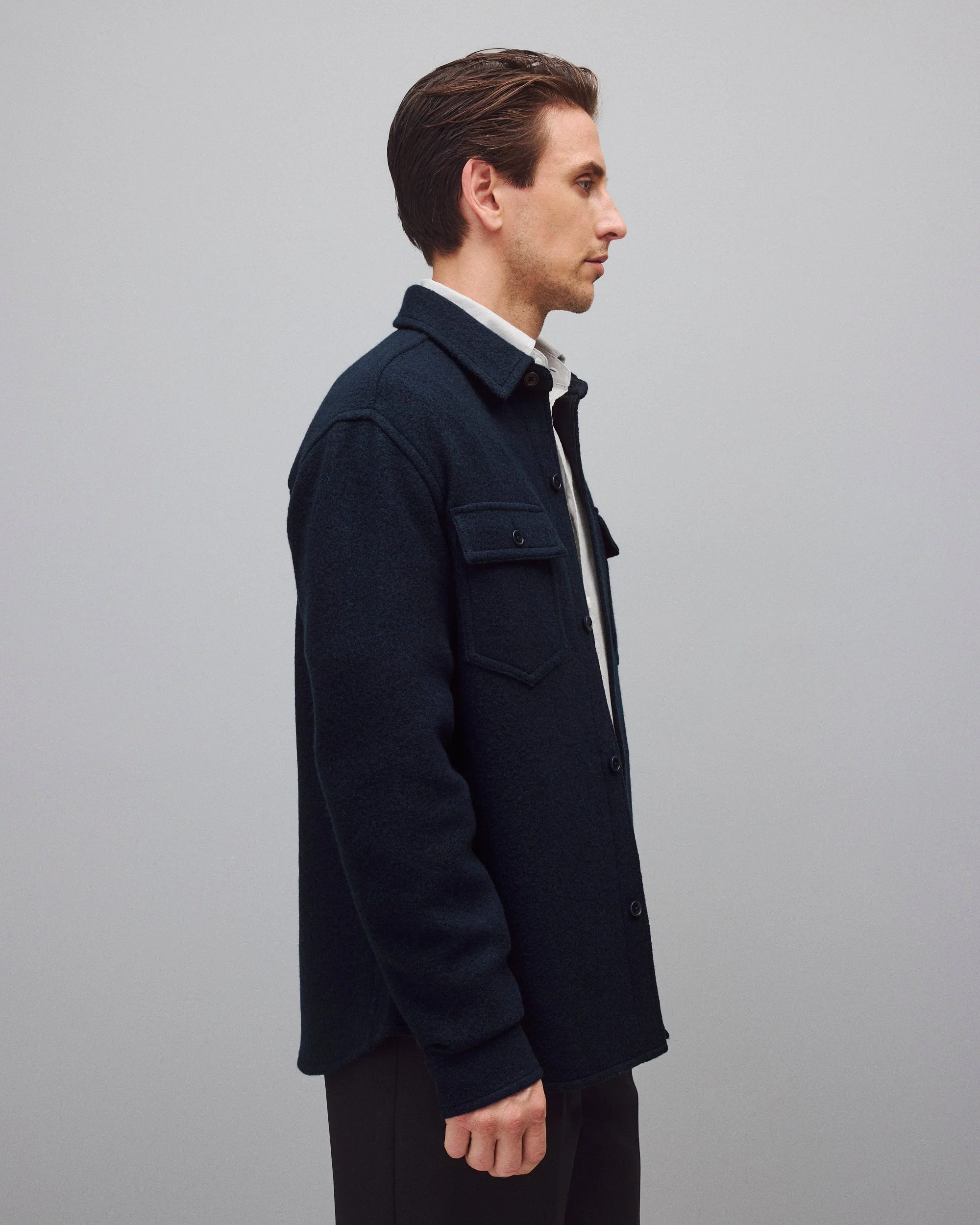 Boiled Wool Warden Overshirt - Image 4