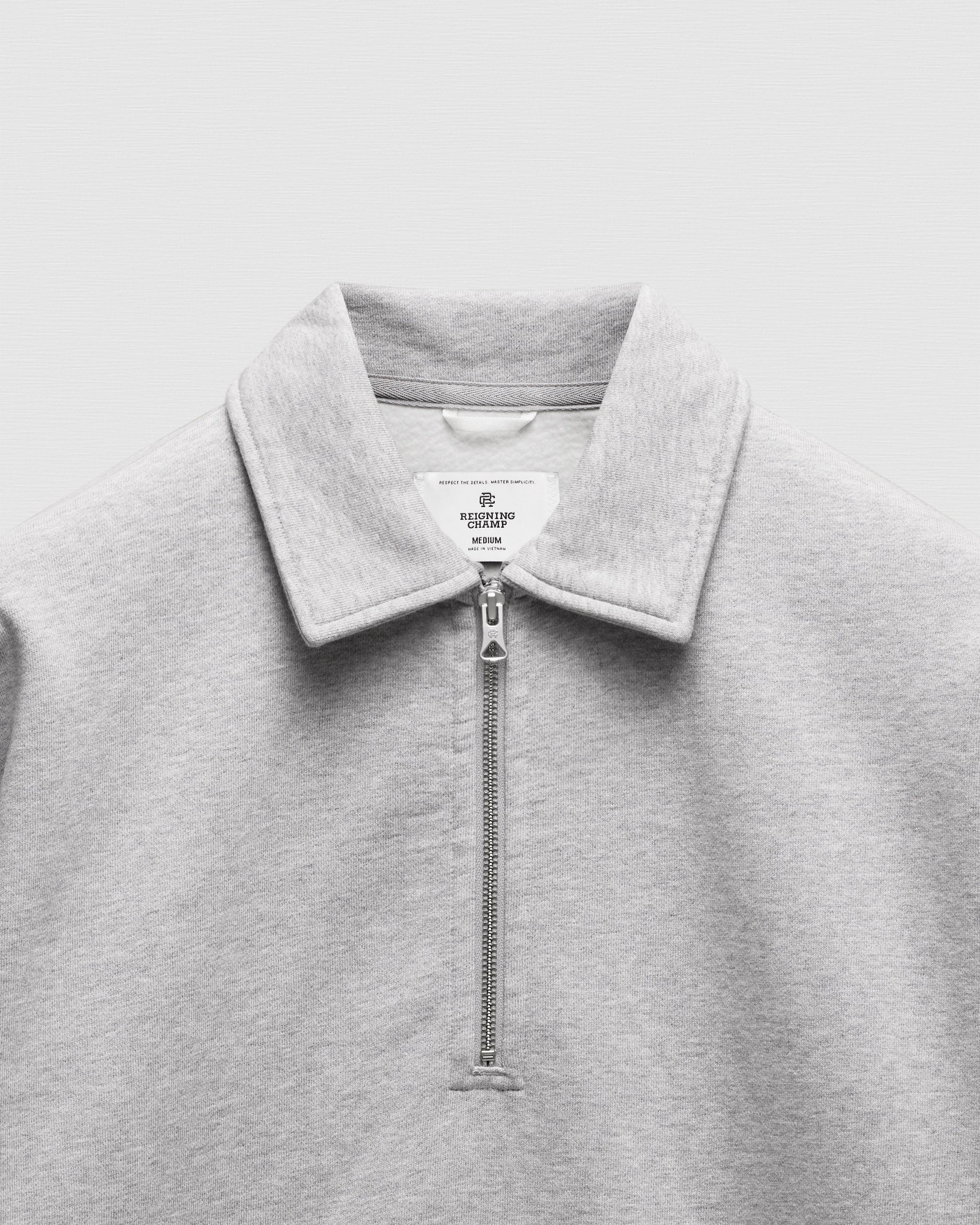 Brushed Fleece Relaxed Half Zip Sweatshirt - Image 7
