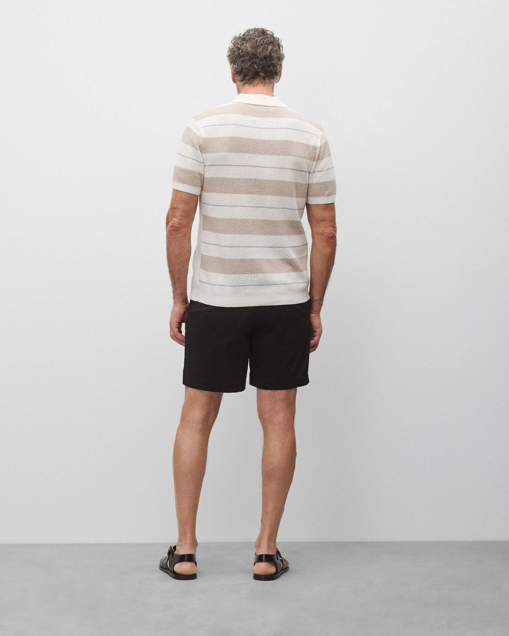 Cotton Linen Stripe Victor Polo - Image 5