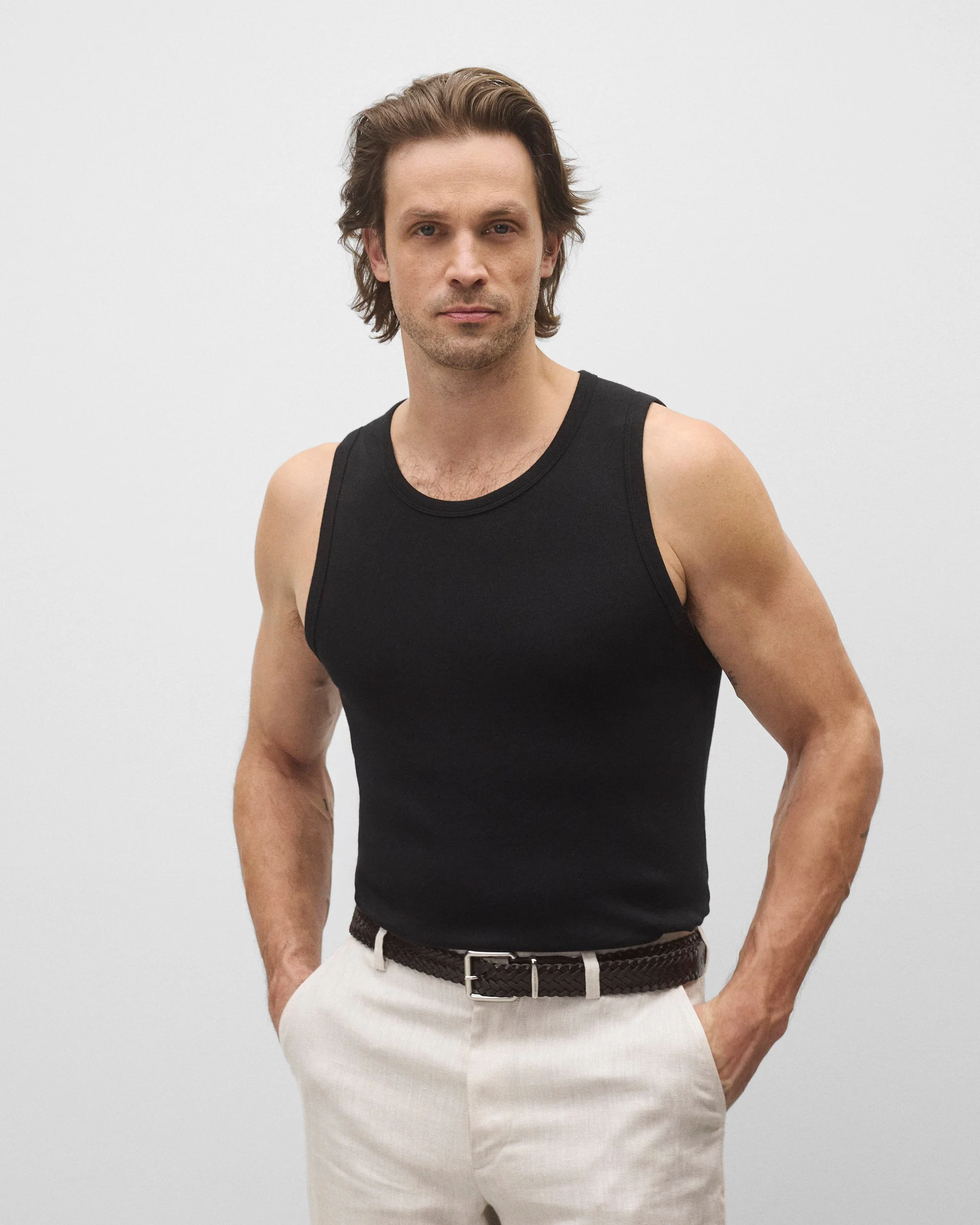 Cotton Rib Slim Tank Top - Image 2