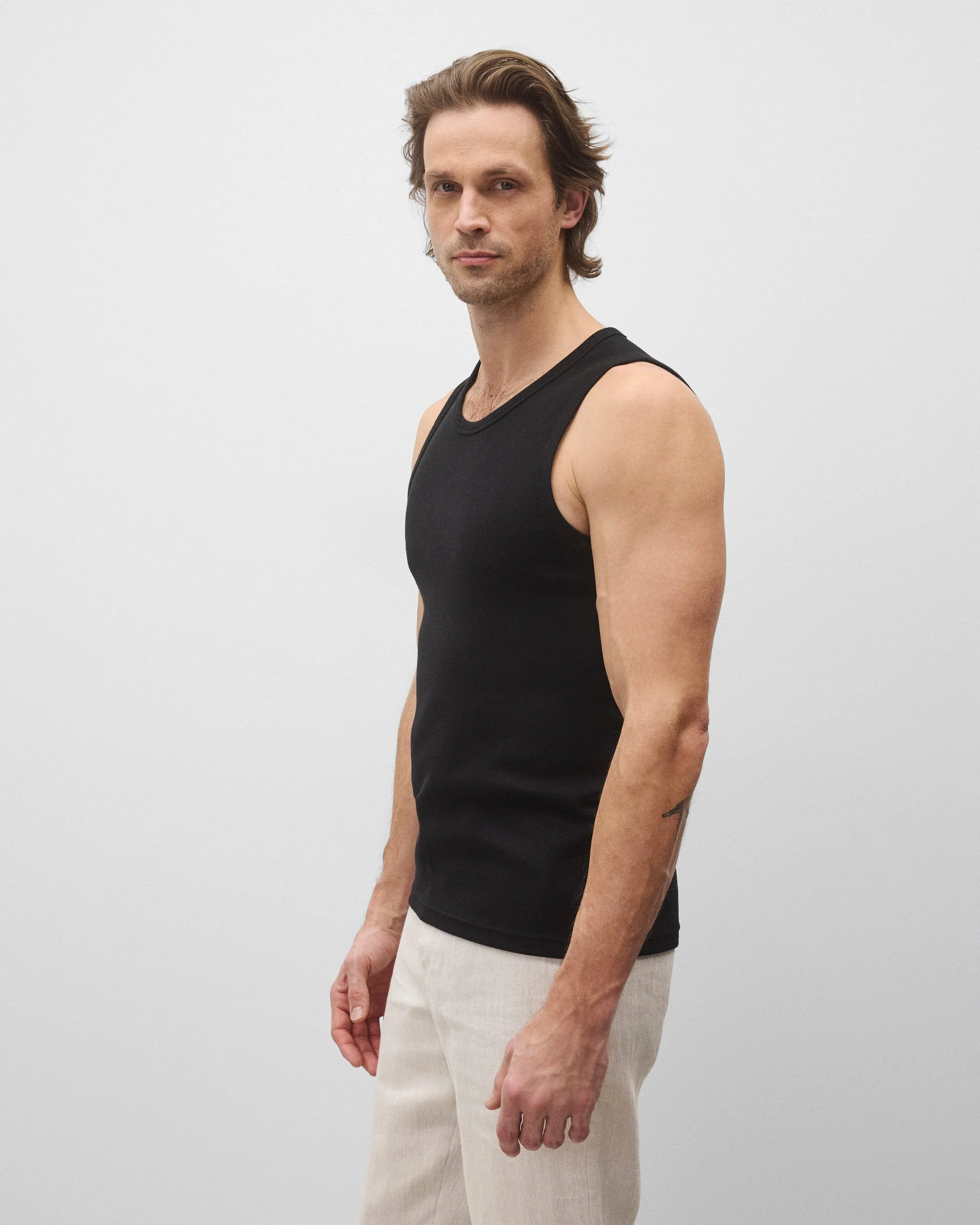 Cotton Rib Slim Tank Top - Image 4