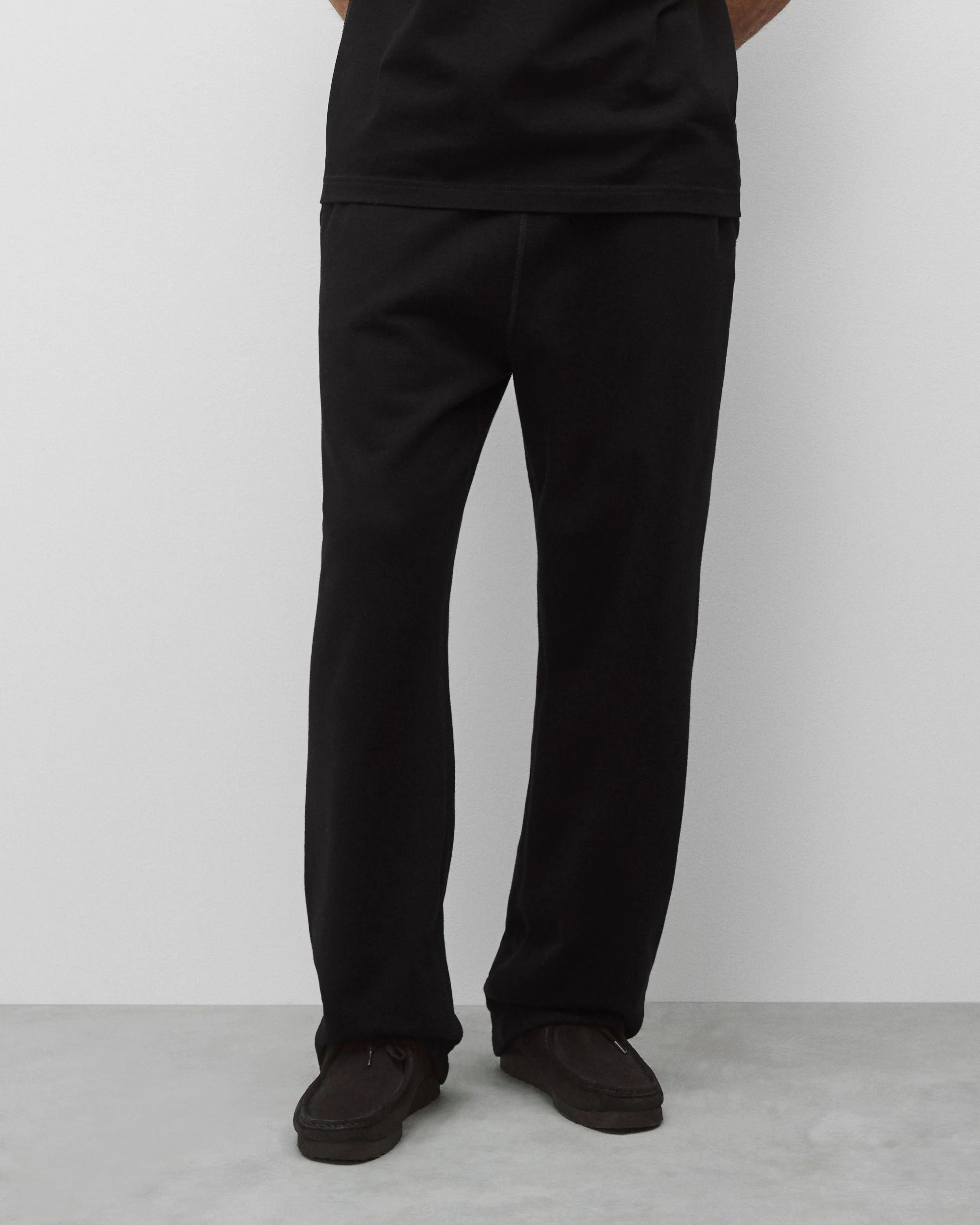 Kyoto Black Midweight Terry Relaxed Sweatpant - Image 3