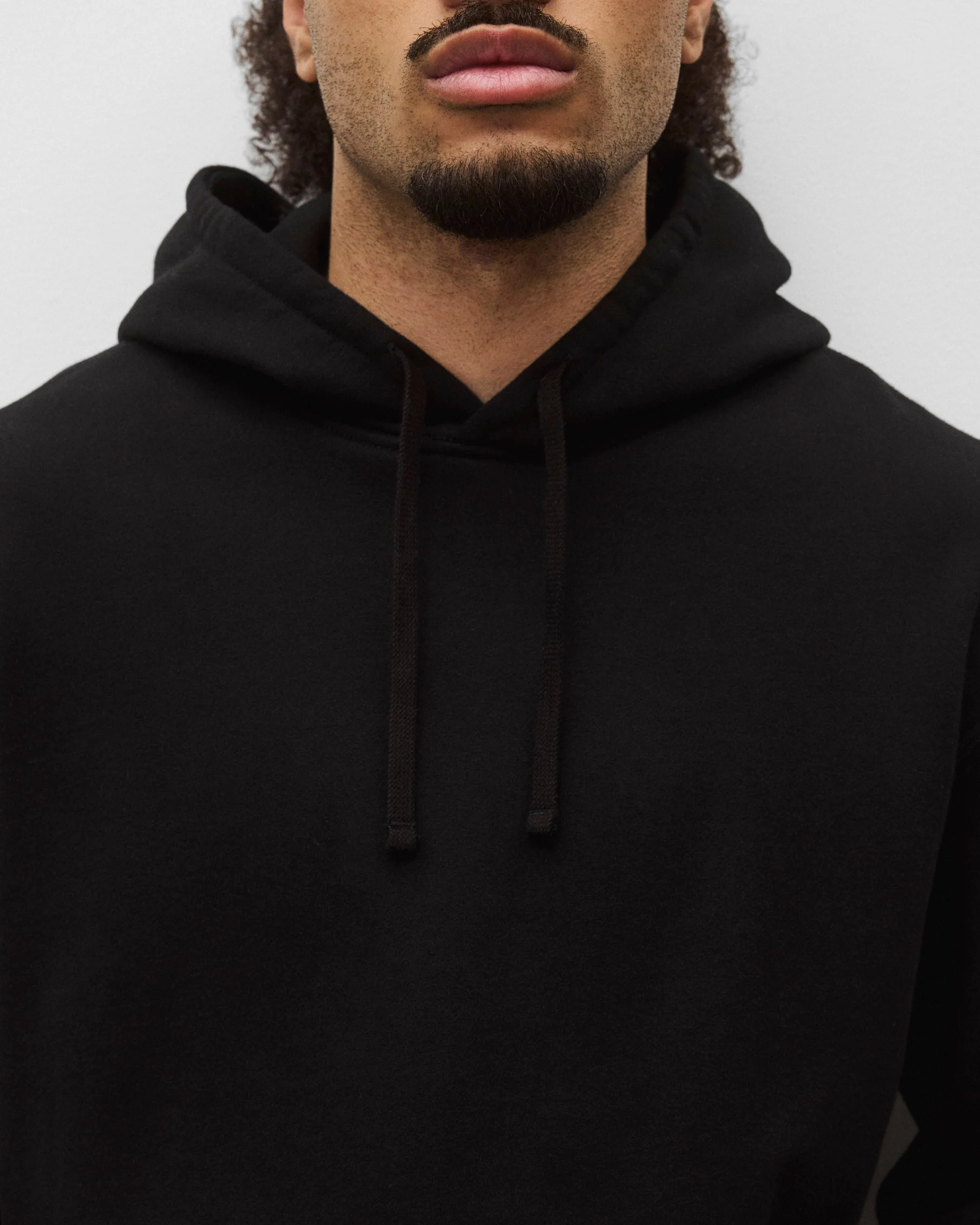 Kyoto Black Midweight Terry Standard Hoodie - Image 6