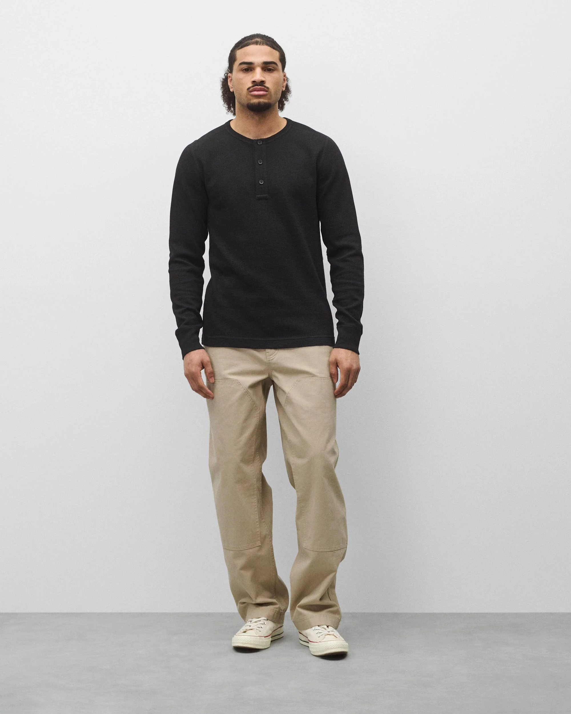 Lightweight Waffle Standard Henley - Image 3