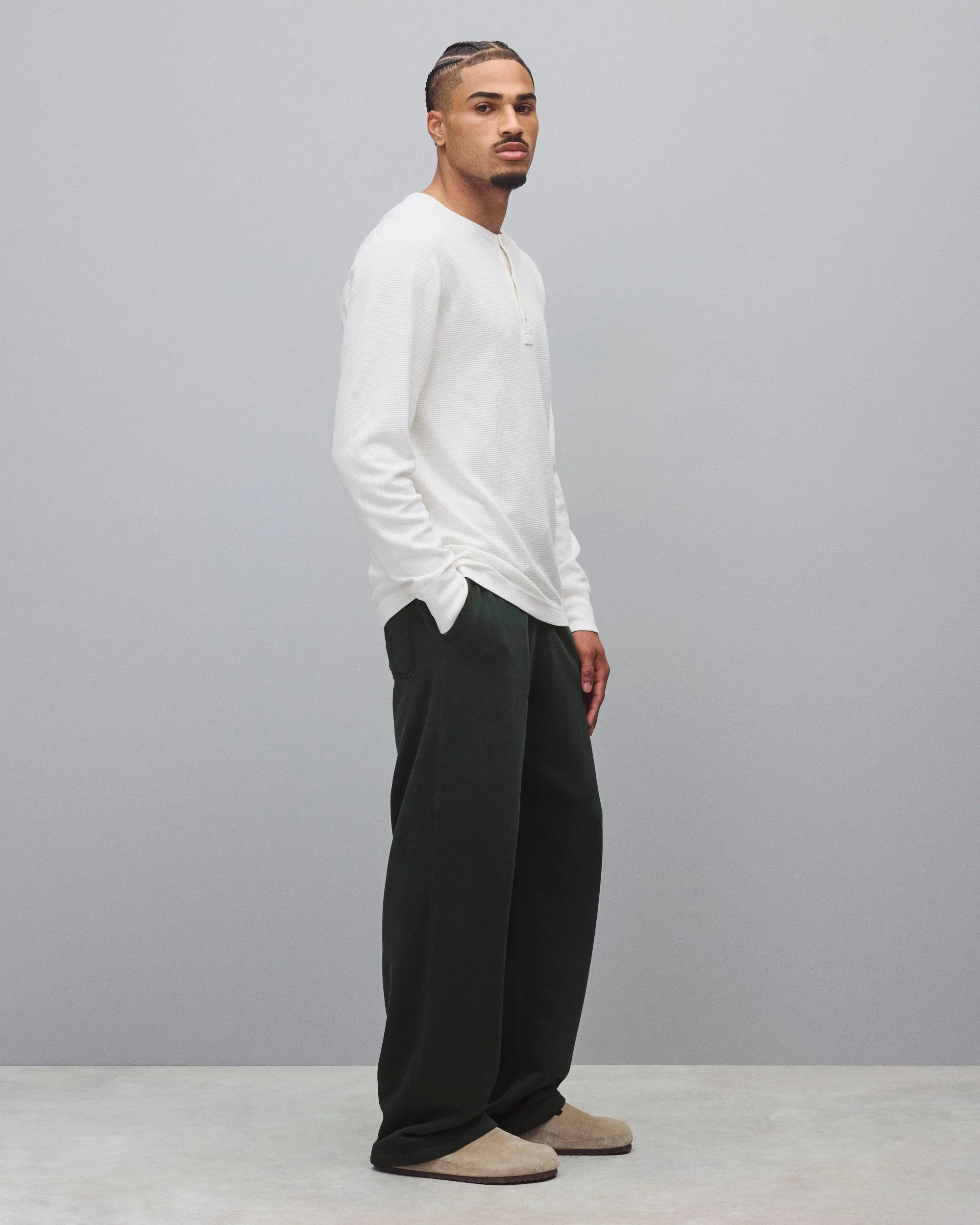 Lightweight Waffle Standard Henley - Image 4