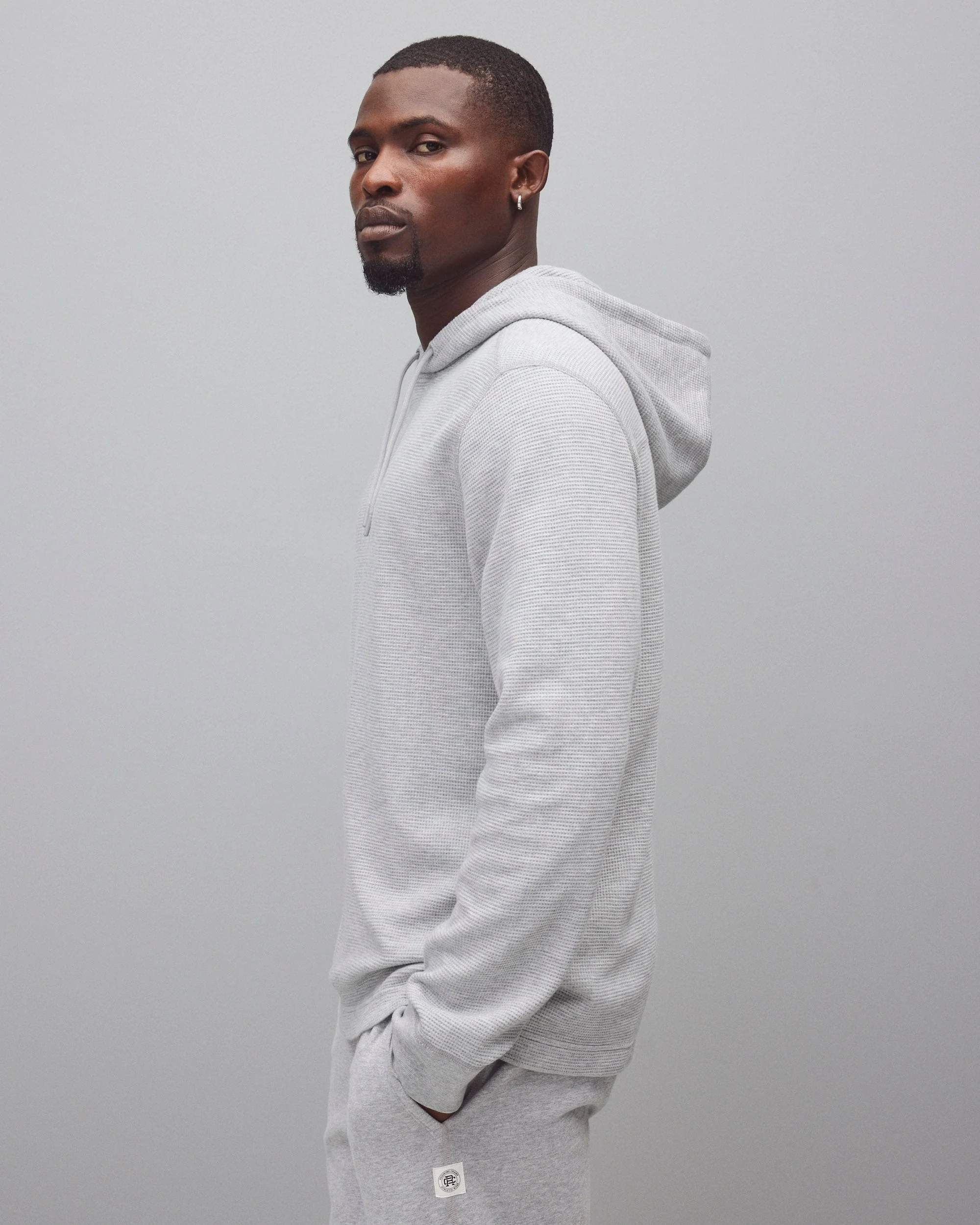 Lightweight Waffle Standard Hoodie - Image 4
