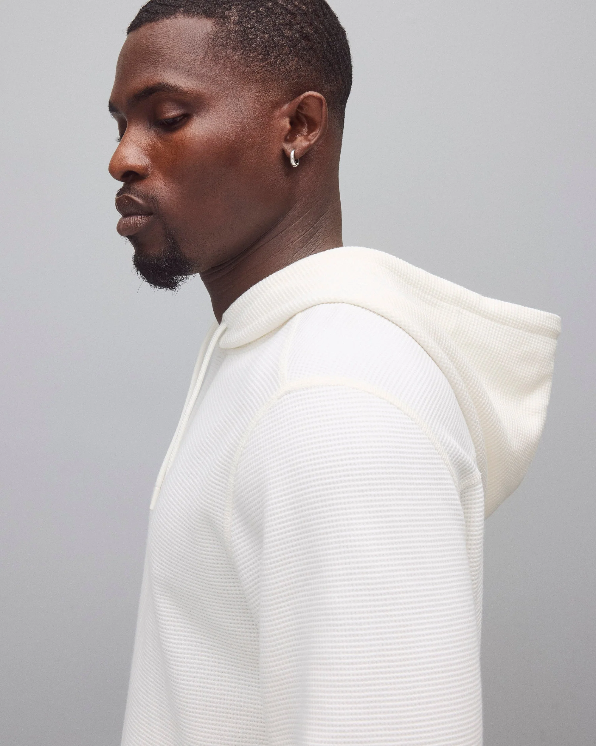 Lightweight Waffle Standard Hoodie - Image 6