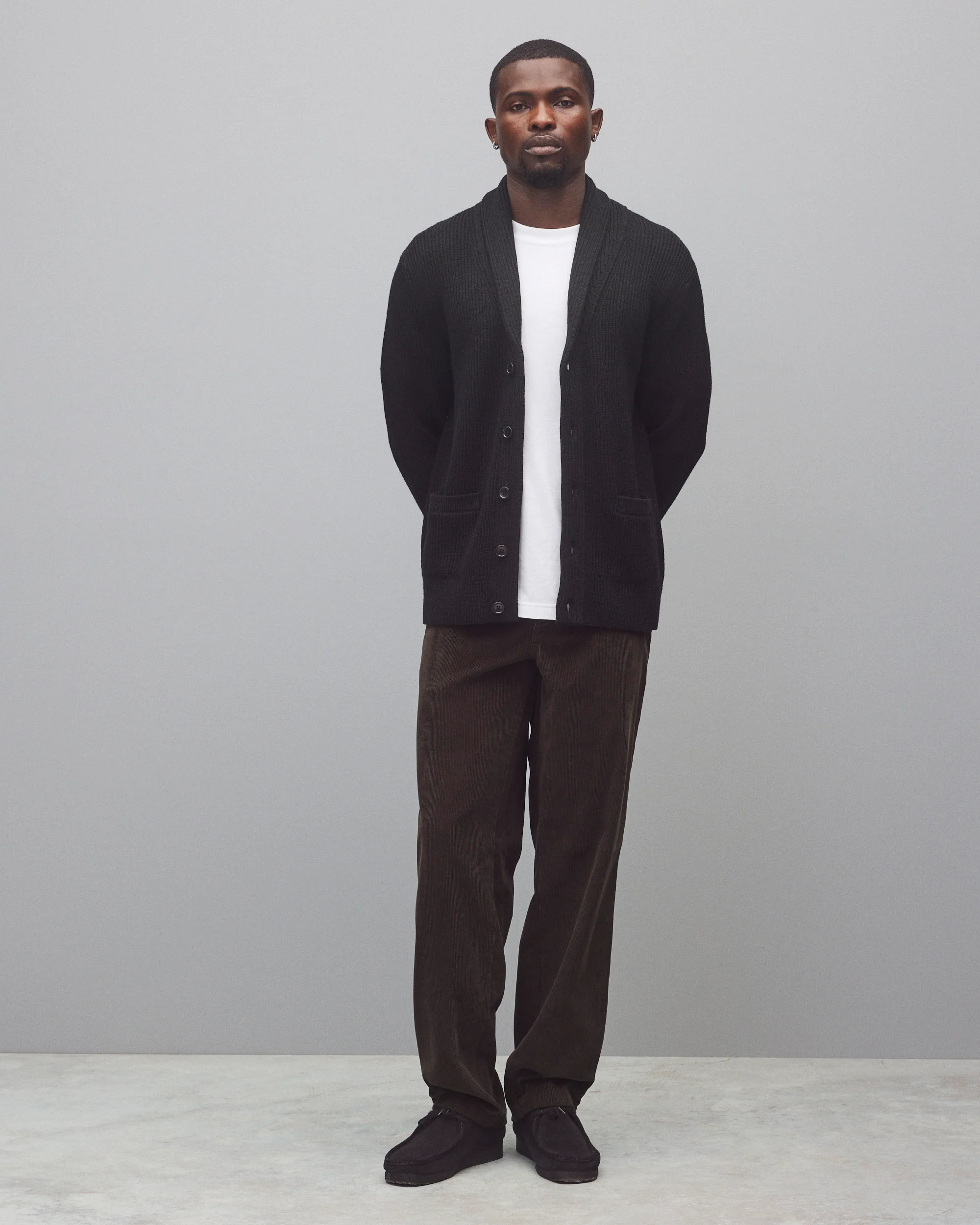 Merino Rib Vinnie Shawl Cardigan - Image 3