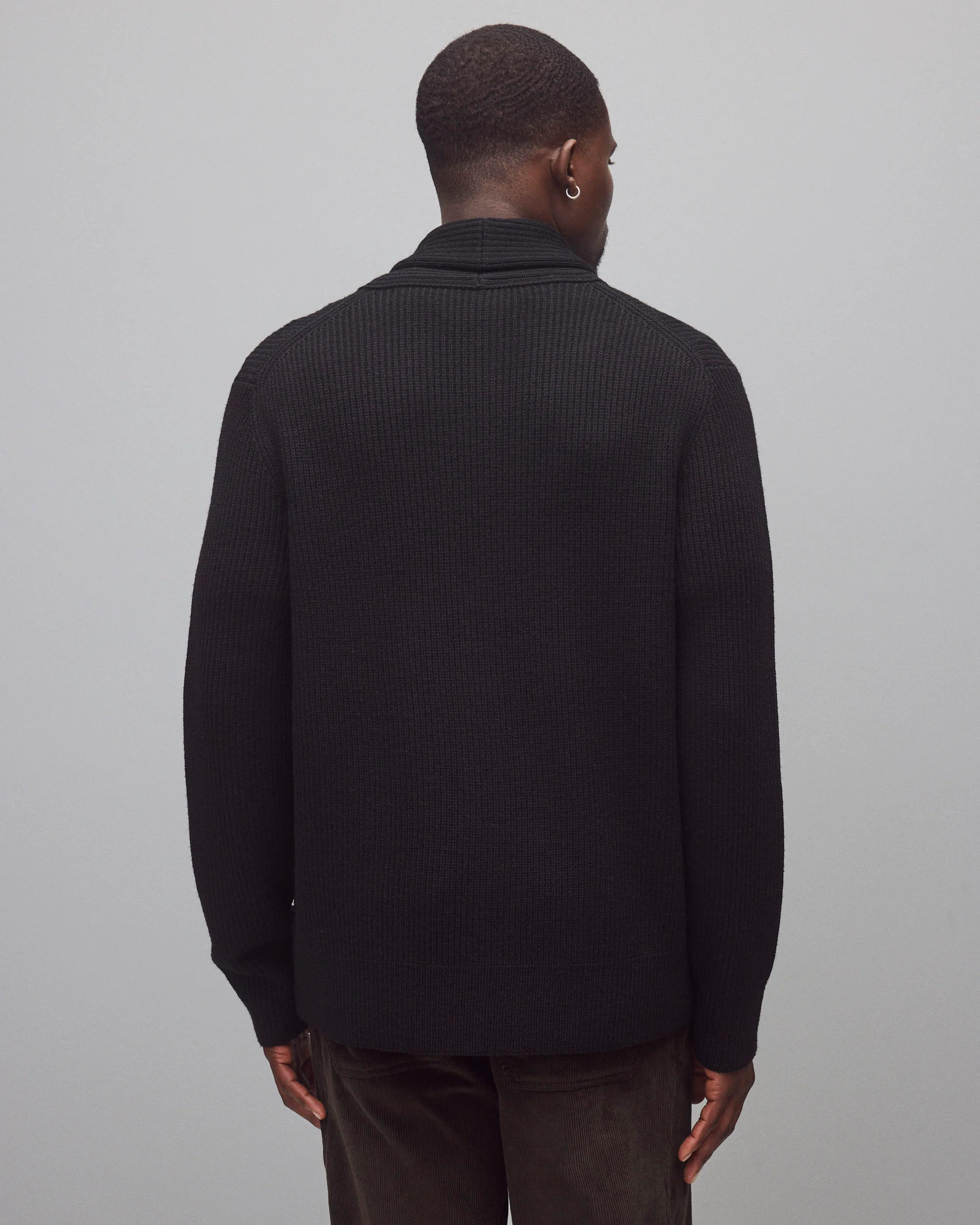 Merino Rib Vinnie Shawl Cardigan - Image 5