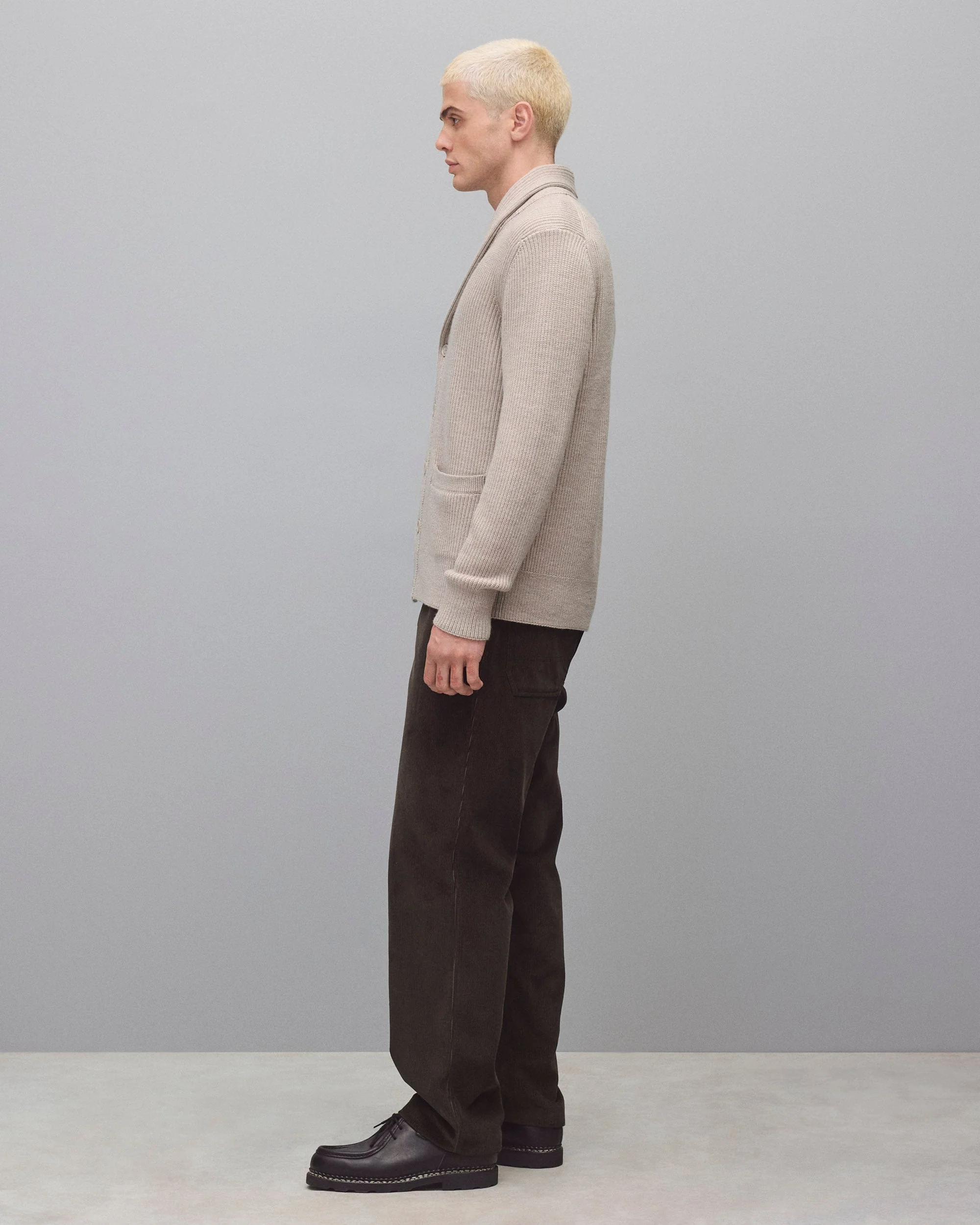 Merino Rib Vinnie Shawl Cardigan - Image 3