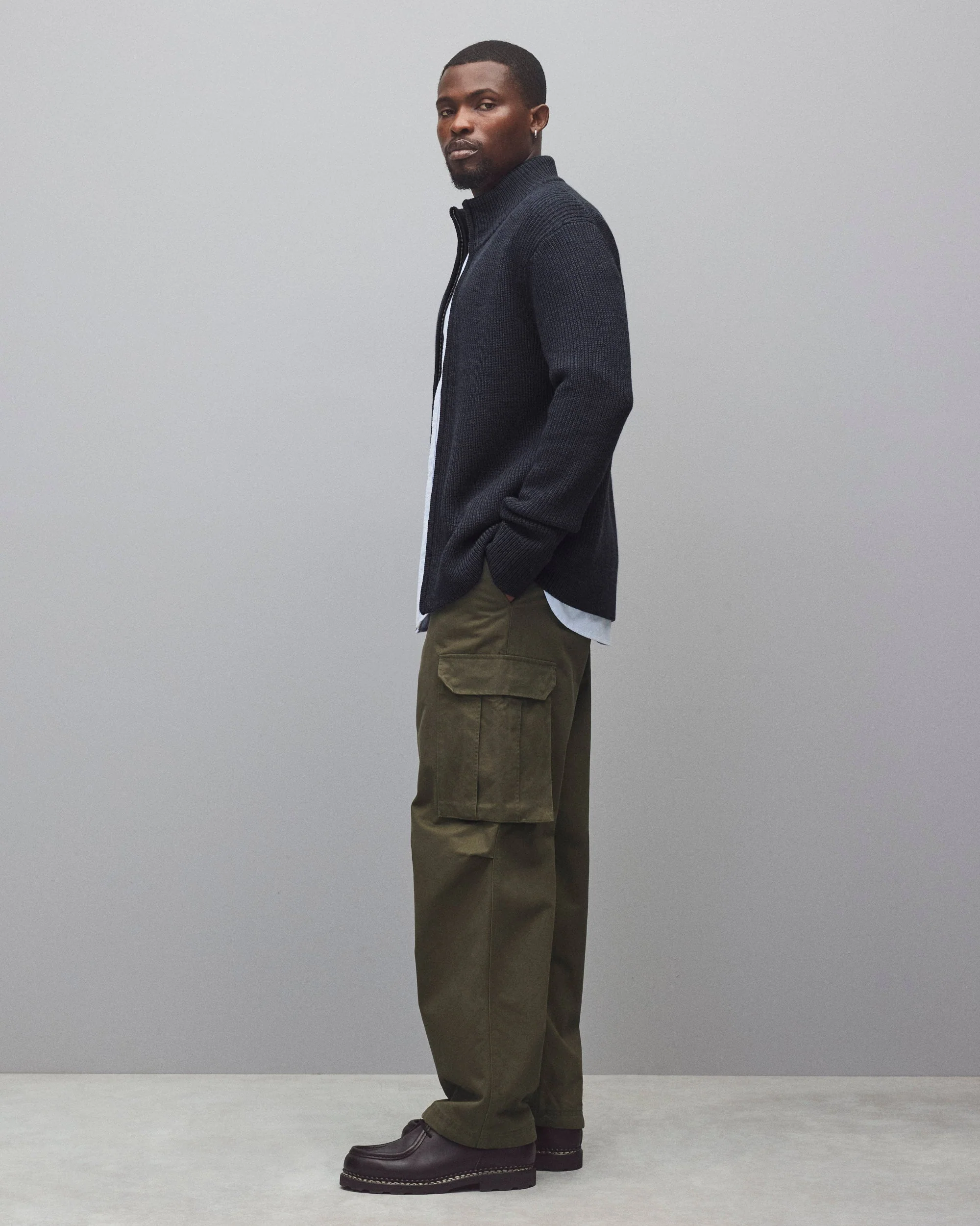 Merino Rib Vinnie Track Jacket - Image 4
