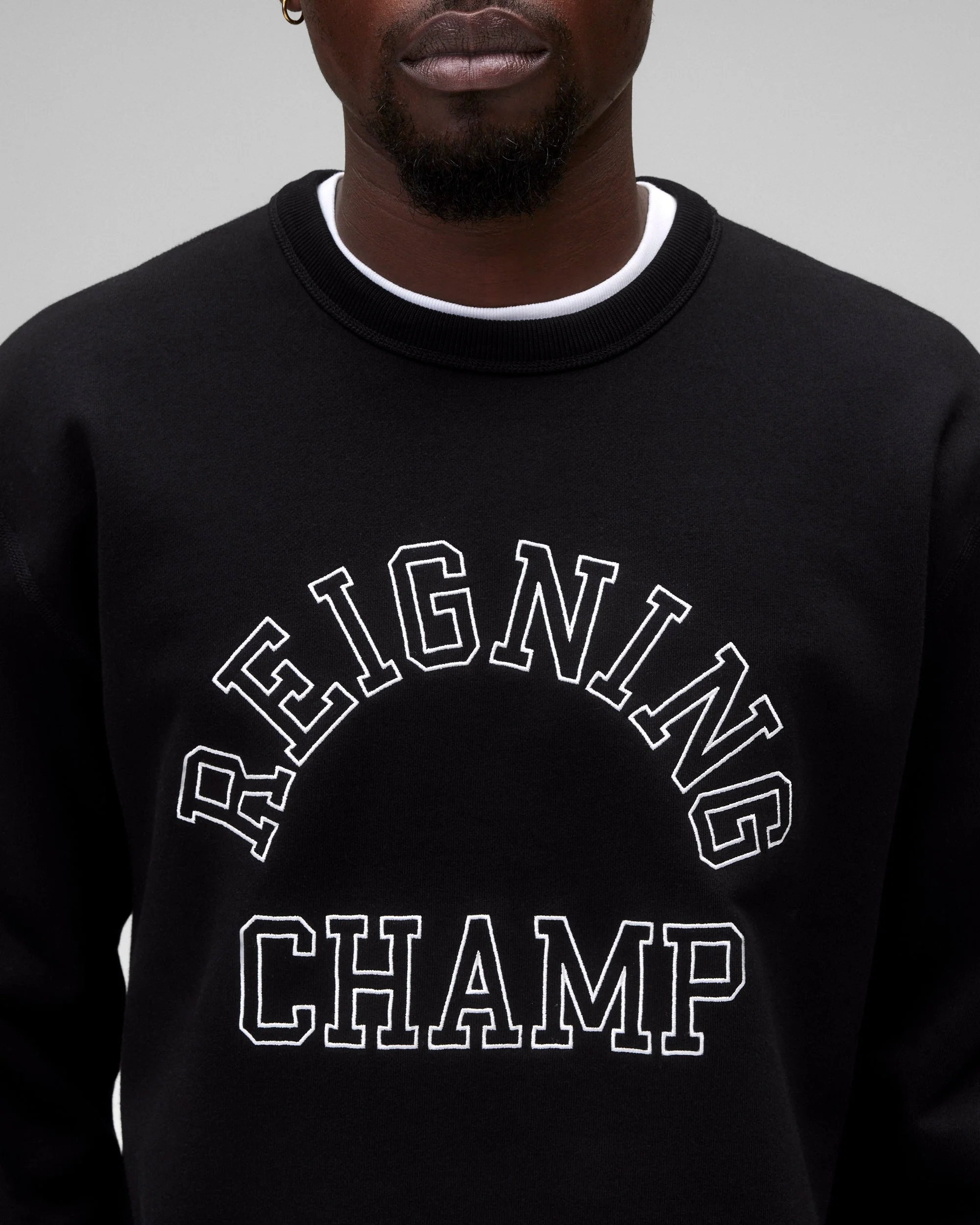 Midweight Terry Arch Logo Standard Crewneck - Image 3