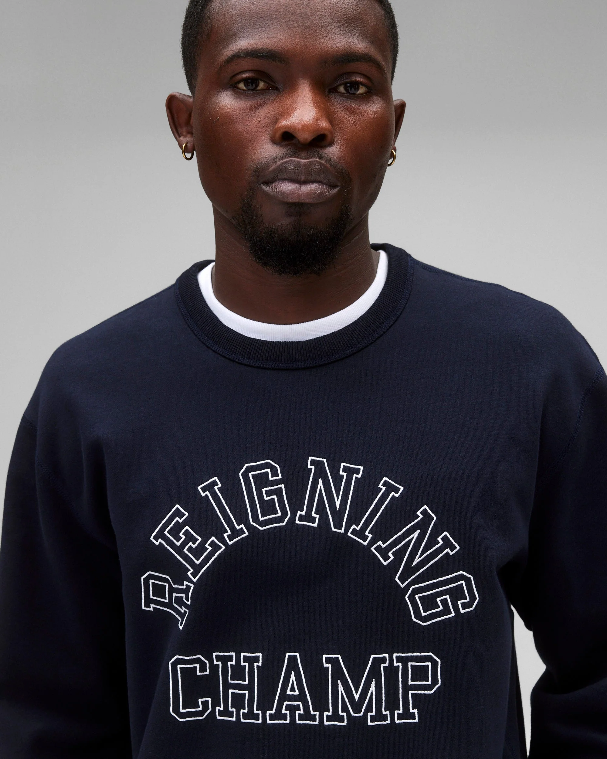 Midweight Terry Arch Logo Standard Crewneck - Image 6