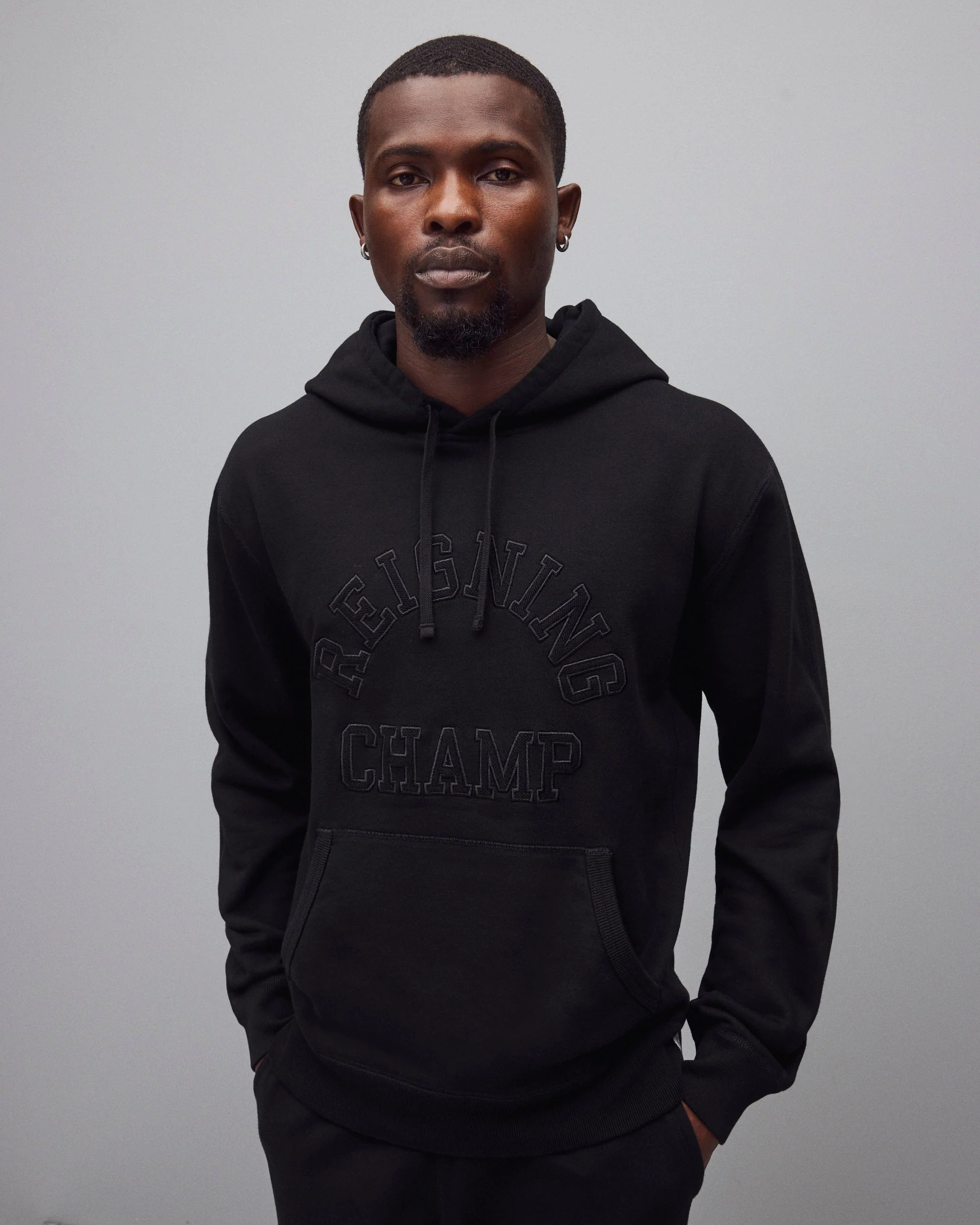 Midweight Terry Arch Logo Standard Hoodie - Image 2