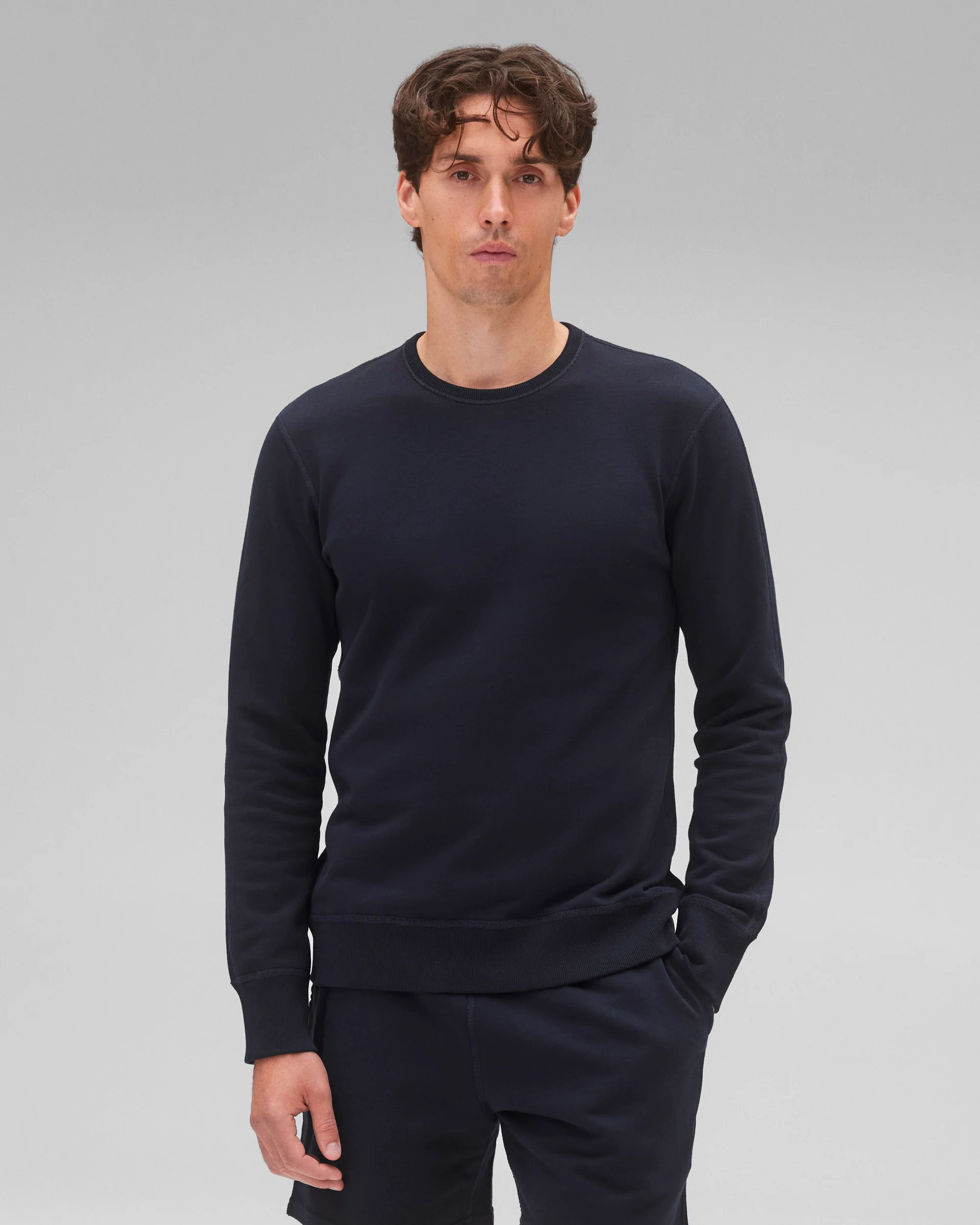 Midweight Terry Slim Crewneck - Image 2
