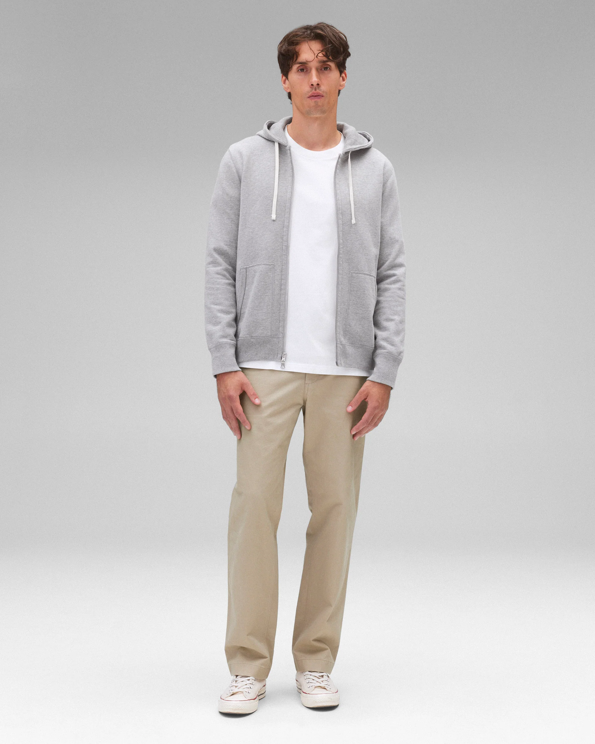 Midweight Terry Slim Zip Hoodie - Image 3