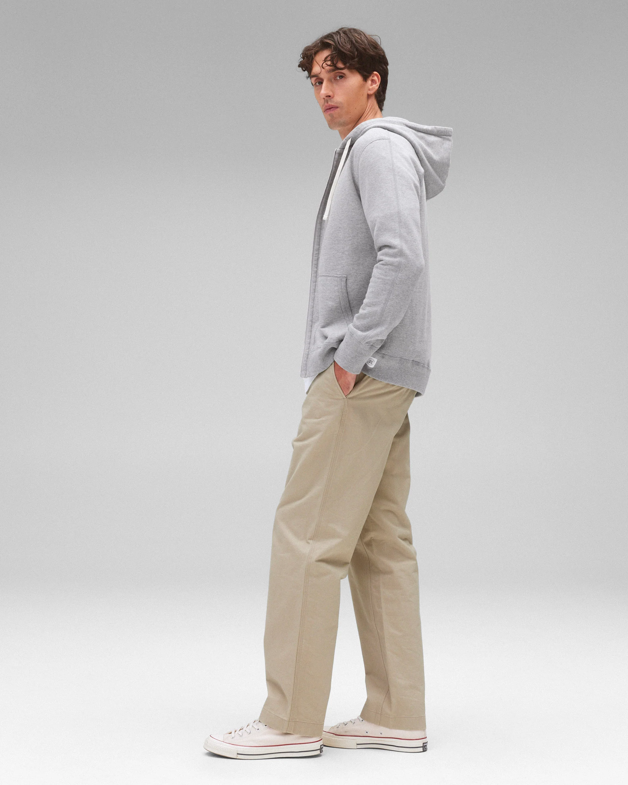 Midweight Terry Slim Zip Hoodie - Image 4