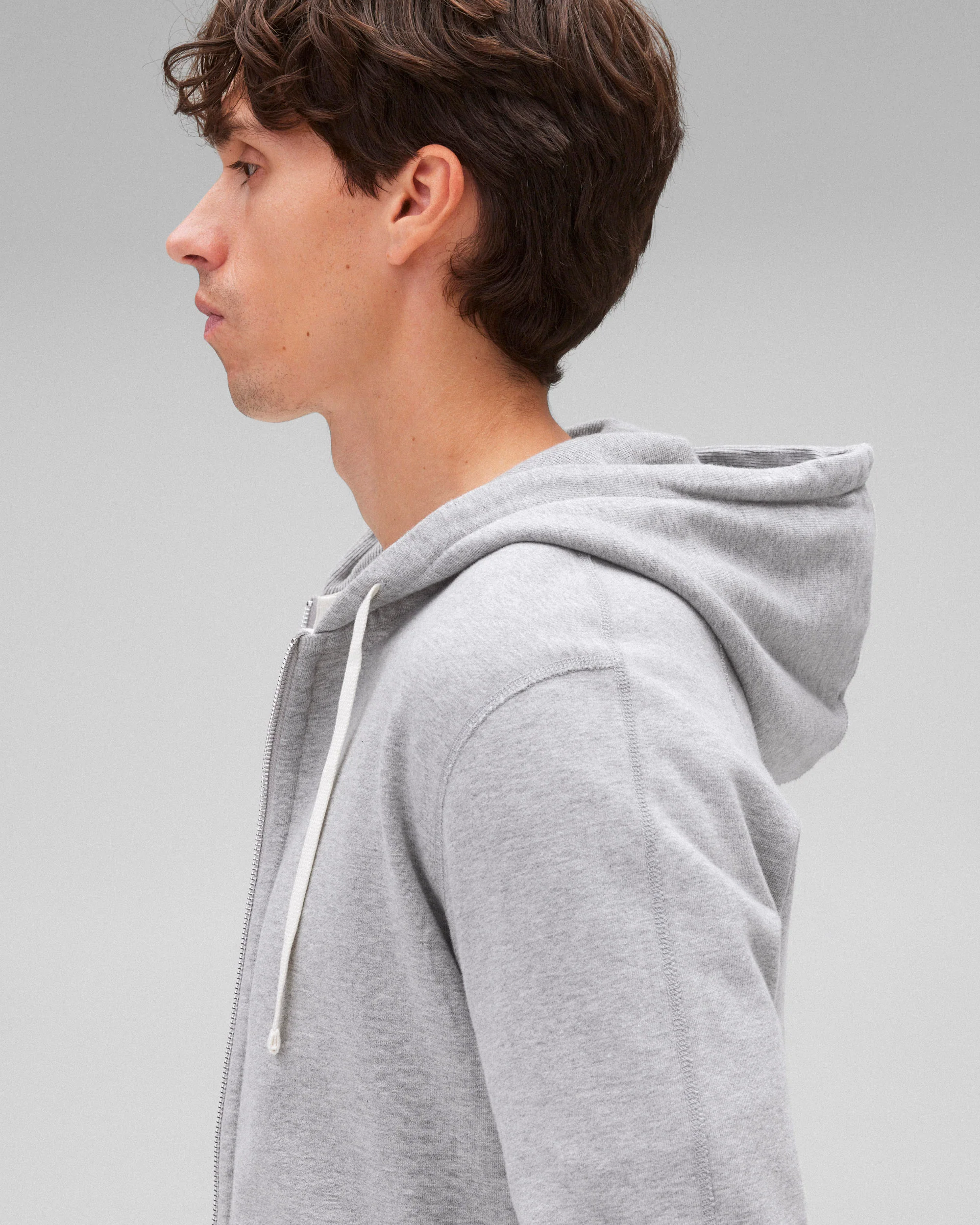 Midweight Terry Slim Zip Hoodie - Image 6