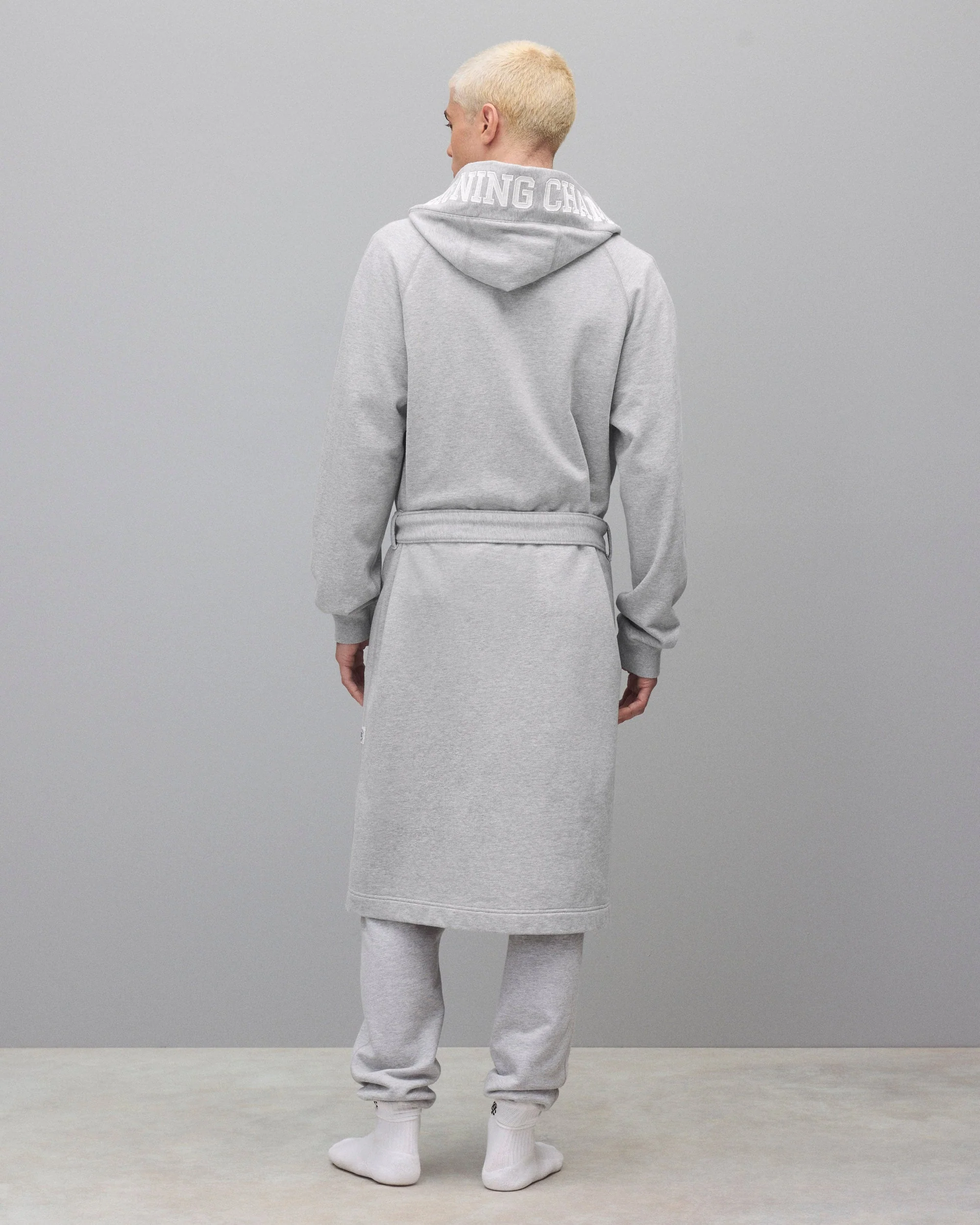 Midweight Terry Logo Relaxed Hooded Robe - Image 5
