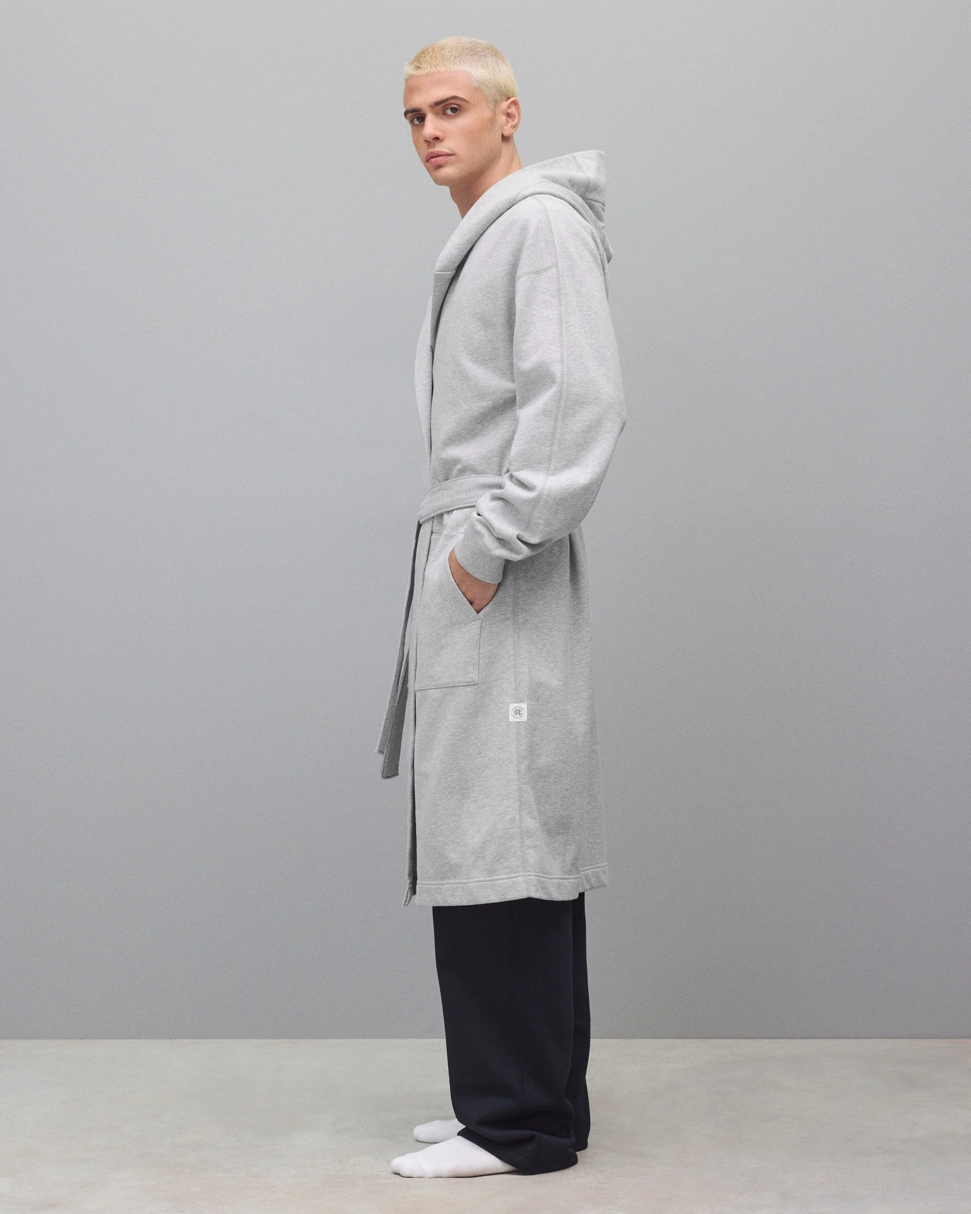 Midweight Terry Relaxed Hooded Robe - Image 4