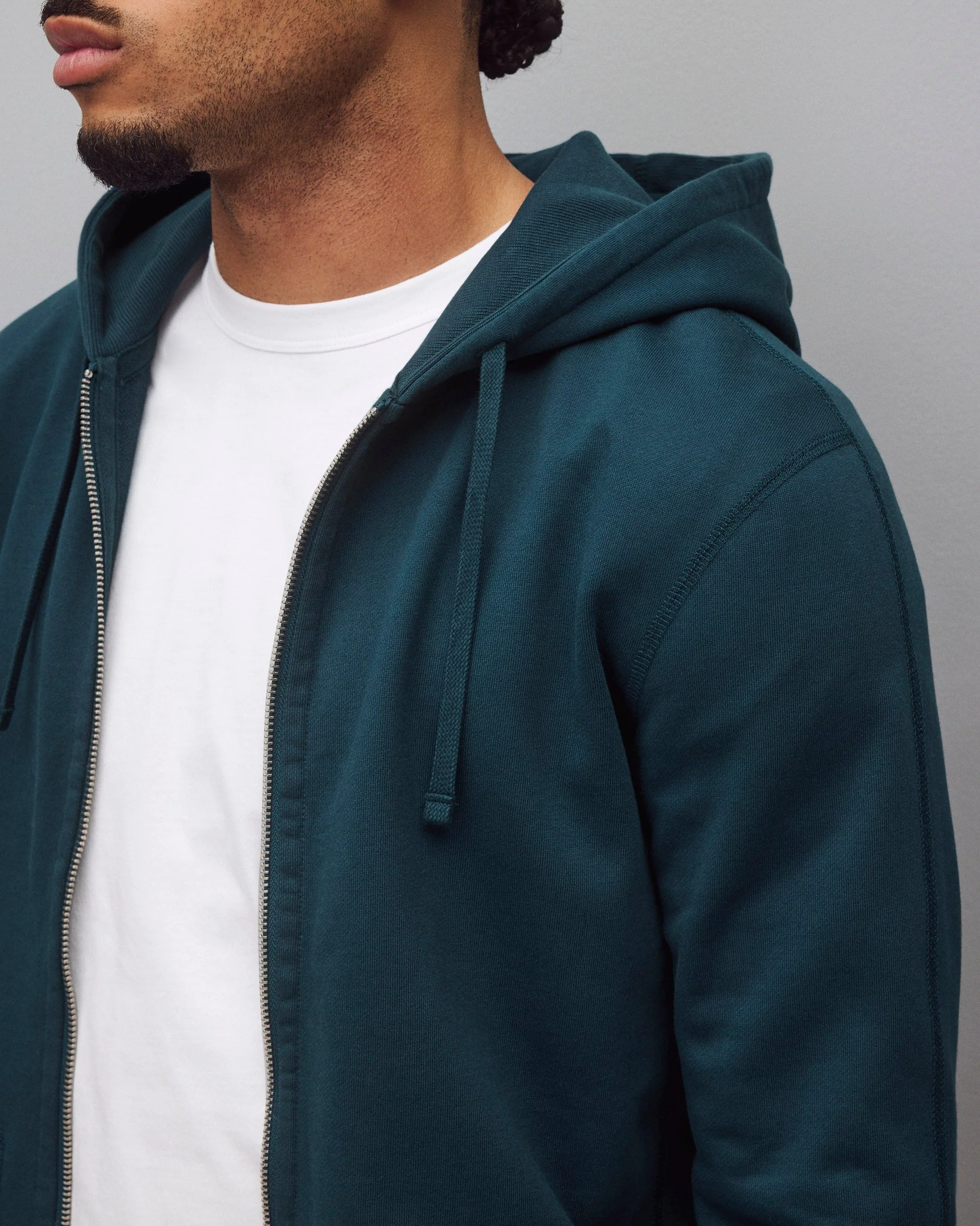 Midweight Terry Slim Zip Hoodie - Image 6