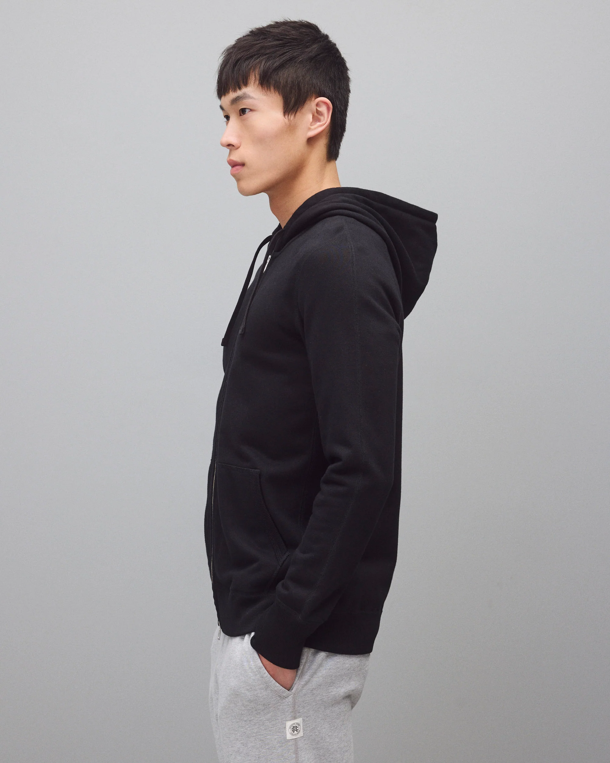 Midweight Terry Slim Zip Hoodie - Image 4