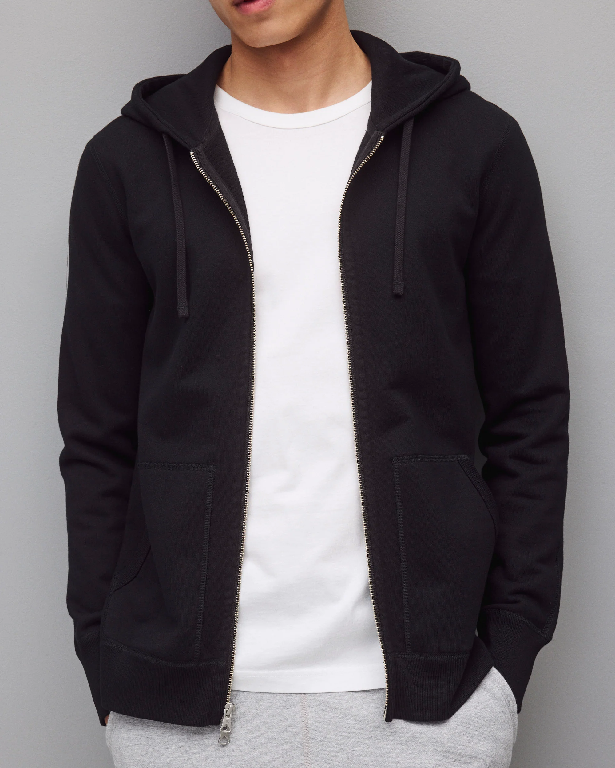 Midweight Terry Slim Zip Hoodie - Image 6
