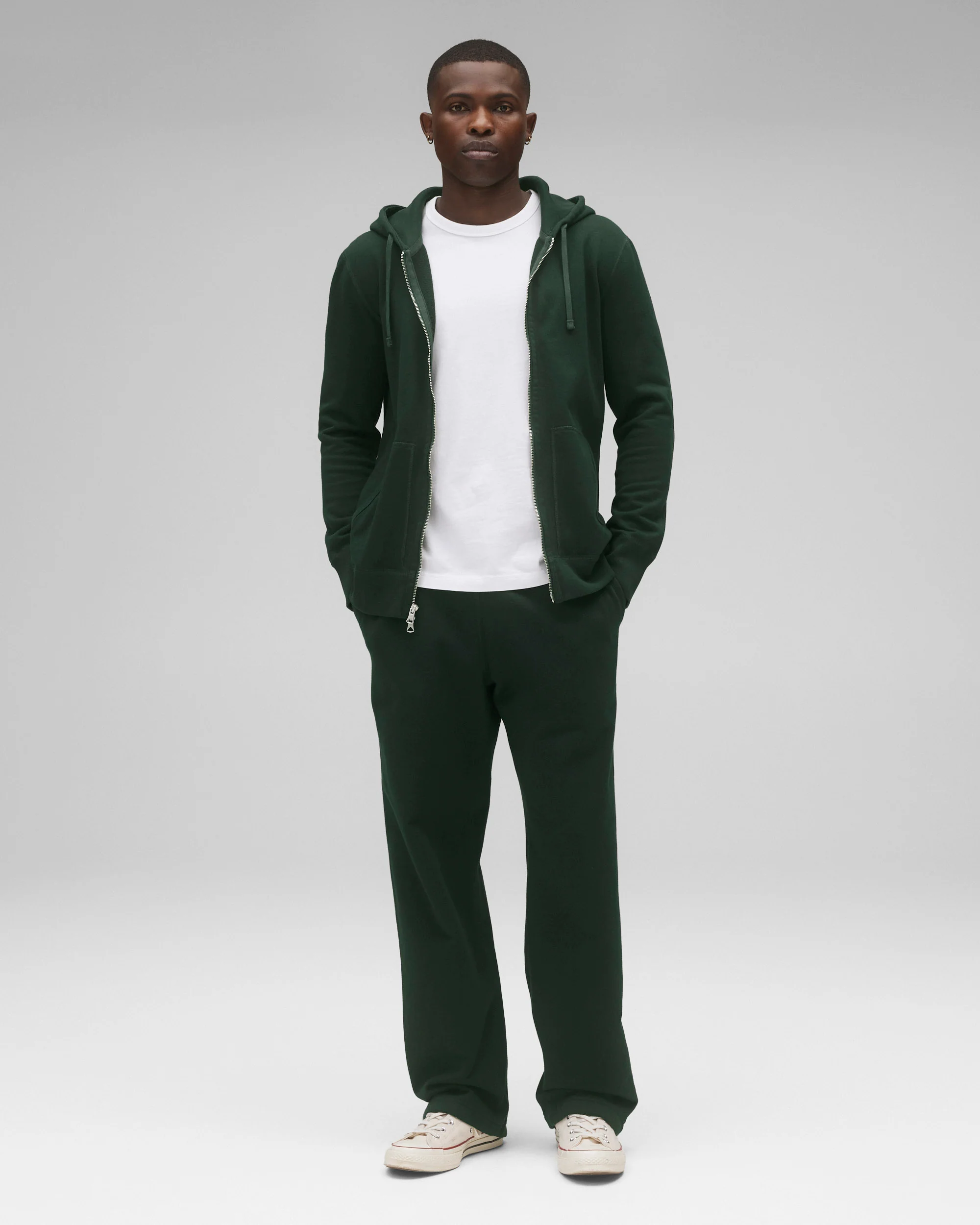 Midweight Terry Slim Zip Hoodie - Image 3