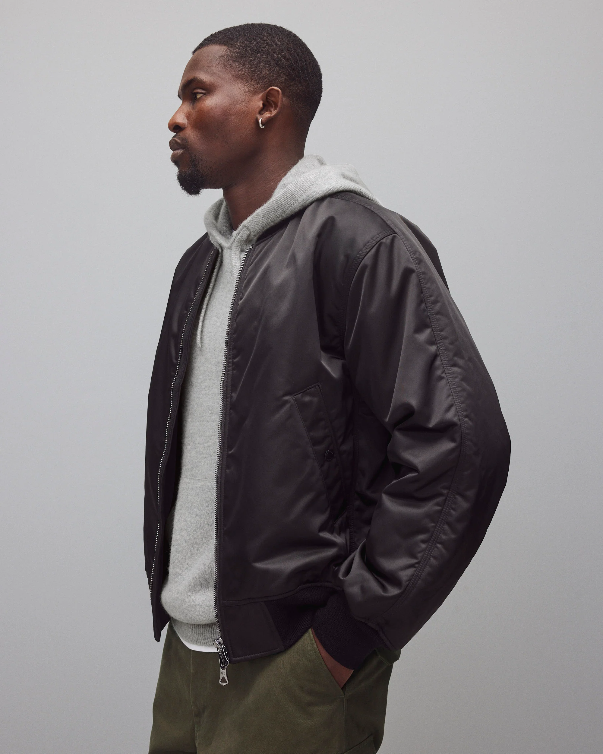 Nylon Twill Crew Jacket - Image 4