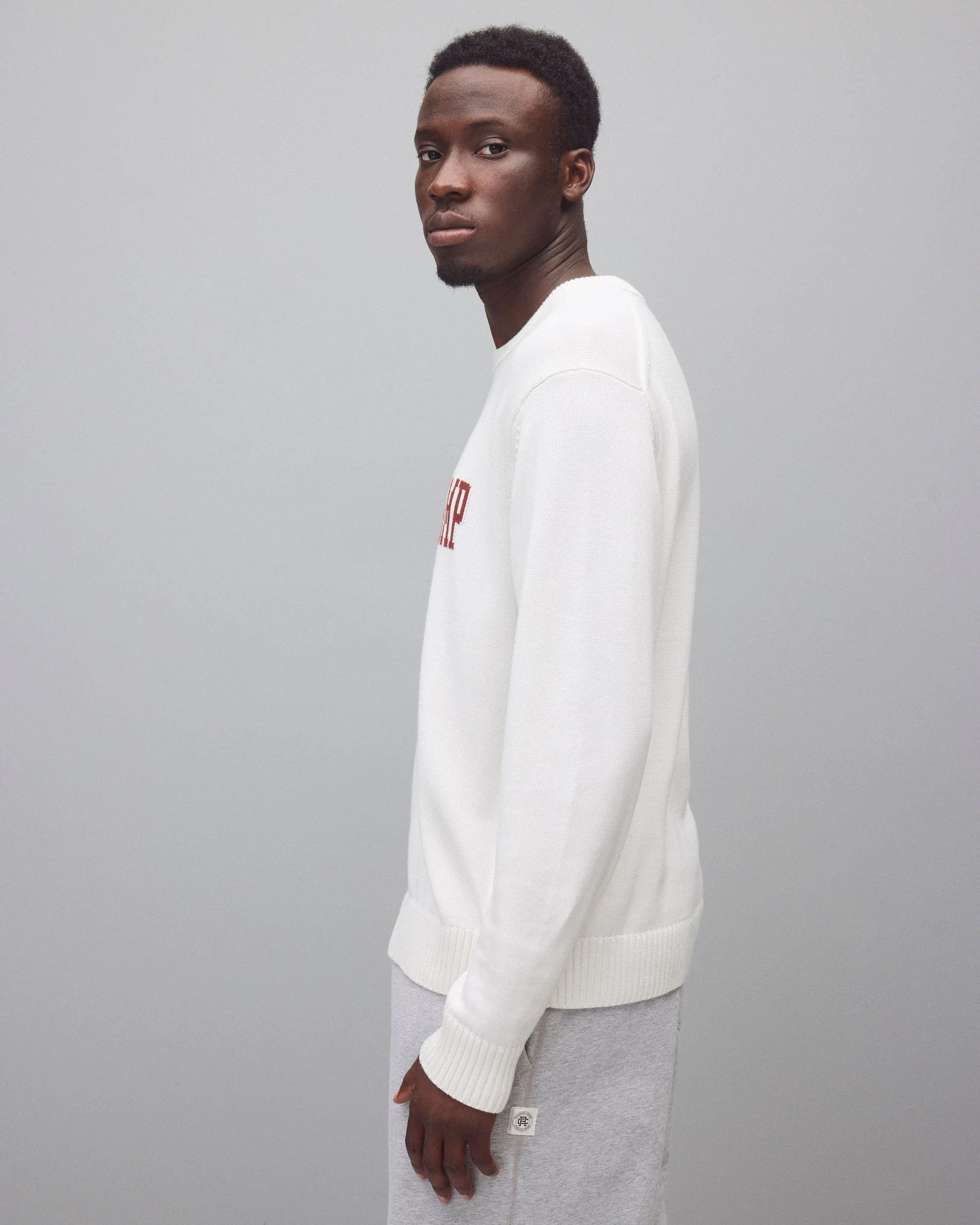 Supima Knit Collegiate Crewneck - Image 3