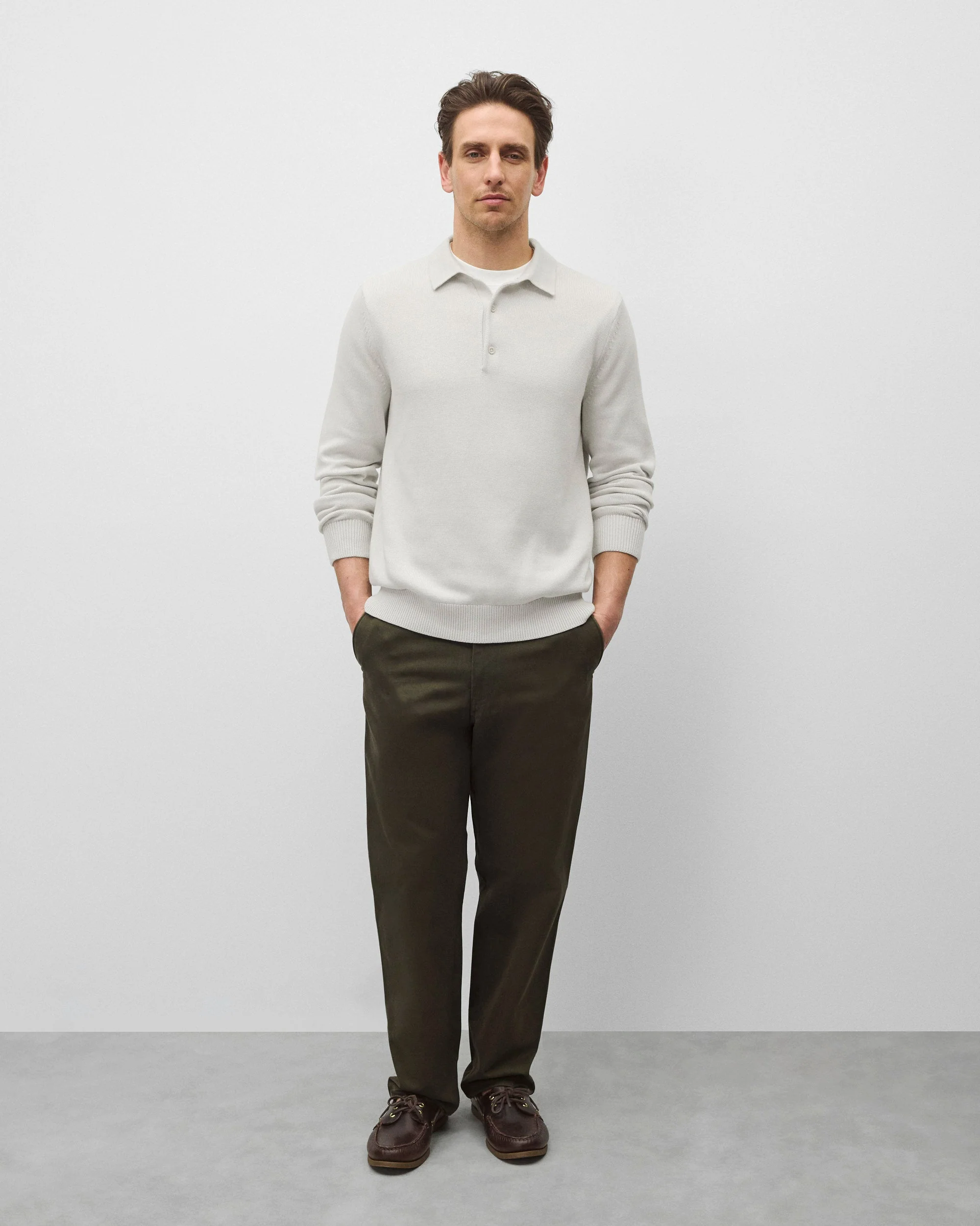 Supima Knit Commodore Polo Sweater - Image 3