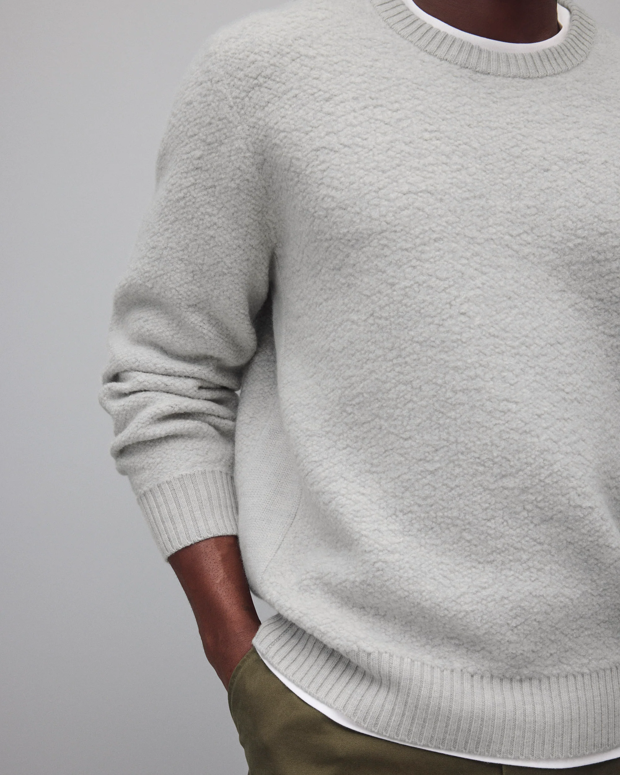 Textured Boucle Turf Crewneck - Image 6